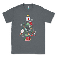 Charcoal Heather nurse christmas tree Classic Tee - MaliasSmallBusiness