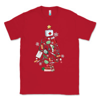 Red nurse christmas tree Classic Tee - MaliasSmallBusiness