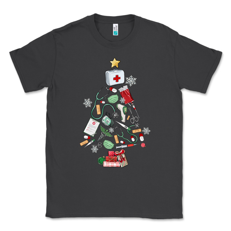 Nurse Christmas Tree Classic Tee by MaliasSmallBusiness | Teevron