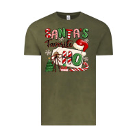 Vintage Olive santa's favorite ho Vintage Tee - MaliasSmallBusiness
