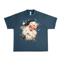 Midnight Navy white christmas santa claus Urban Heavy Tee - MaliasSmallBusiness