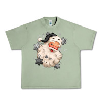 Oil Green white christmas santa claus Urban Heavy Tee - MaliasSmallBusiness