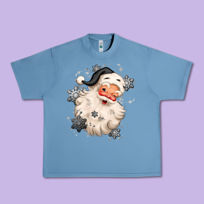 White Christmas Santa Claus Urban Heavy Tee Designed By Maliassmallbusiness