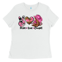 White peace love  cowgirl Ladies Tee - AdoDesignShop