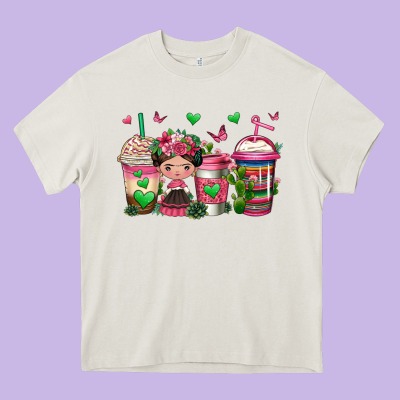 Mexican Coffee Cups Cafecito Heavy Core Tee Designed By Jasminsmagicworld