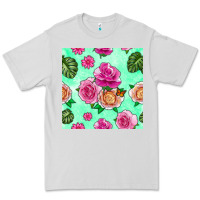 Dove Grey floral background Premium Tee - BundleAndBundleShop