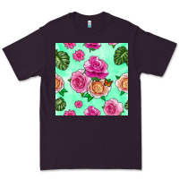 Plum floral background Premium Tee - BundleAndBundleShop