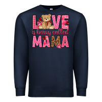 Navy Love is being called mama mother's day Premium Sweatshirt - HowdyJamesFarm
