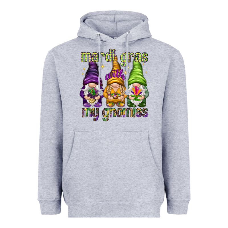 Mardi Gras With My Gnomies Heavyweight Hoodie by HowdyJamesFarm | Teevron