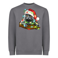 Storm christmas scottish fold cat Heavyweight Sweatshirt - LillyAllenDesigns