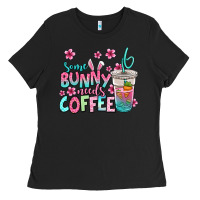 Black some bunny needs coffee easter Ladies Tee - Jasminsmagicworld