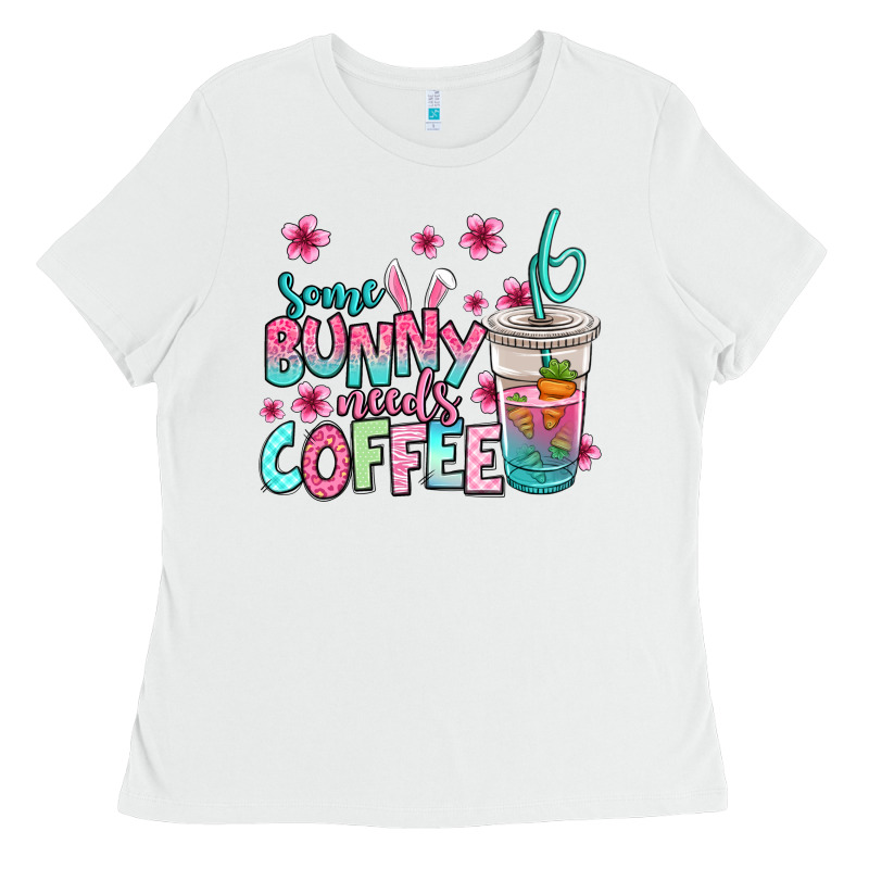 Some Bunny Needs Coffee Easter Ladies Tee by Jasminsmagicworld | Teevron