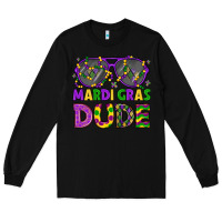 Black mardi gras celebration design Long Sleeve Tee - LillyAllenDesigns