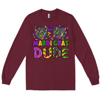 Burgundy mardi gras celebration design Long Sleeve Tee - LillyAllenDesigns
