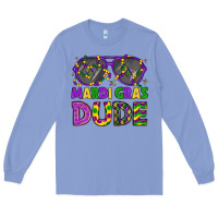 Colony Blue mardi gras celebration design Long Sleeve Tee - LillyAllenDesigns