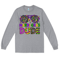 Heather Grey mardi gras celebration design Long Sleeve Tee - LillyAllenDesigns