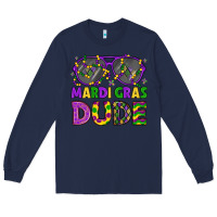 Navy mardi gras celebration design Long Sleeve Tee - LillyAllenDesigns