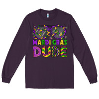 Plum mardi gras celebration design Long Sleeve Tee - LillyAllenDesigns