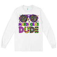 White mardi gras celebration design Long Sleeve Tee - LillyAllenDesigns