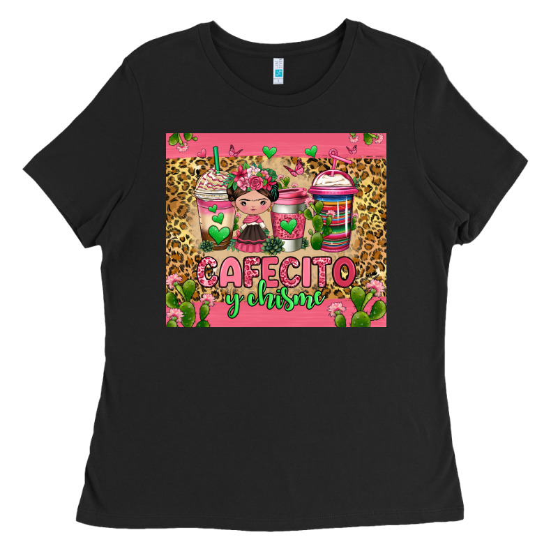 Cafecito Y Chisme Coffee Cups Ladies Tee by Jasminsmagicworld | Teevron