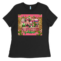 Black cafecito y chisme coffee cups Ladies Tee - Jasminsmagicworld