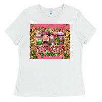 White cafecito y chisme coffee cups Ladies Tee - Jasminsmagicworld