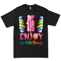 Black enjoy the little things Premium Tee - AdoDesignShop