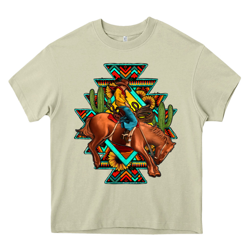Aztec Rodeo Cowboy Heavy Core Tee by JahusDesignShop | Teevron