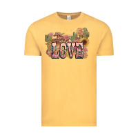 Vintage Mustard love horse western floral Vintage Tee - NancyCooperArtShop