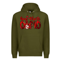 Army Green Hey there Cupid Valentine's Day Premium Hoodie - HowdyJamesFarm