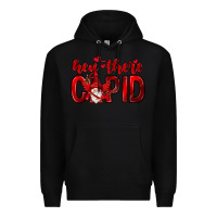 Black Hey there Cupid Valentine's Day Premium Hoodie - HowdyJamesFarm