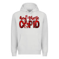 Dove Grey Hey there Cupid Valentine's Day Premium Hoodie - HowdyJamesFarm