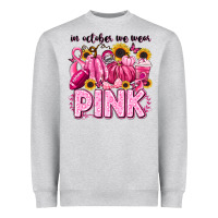 Heather Grey in october we wear pink football Heavyweight Sweatshirt - LillyAllenDesigns