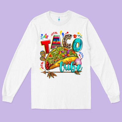Taco Tribe Long Sleeve Tee Designed By Ranaportraitstore