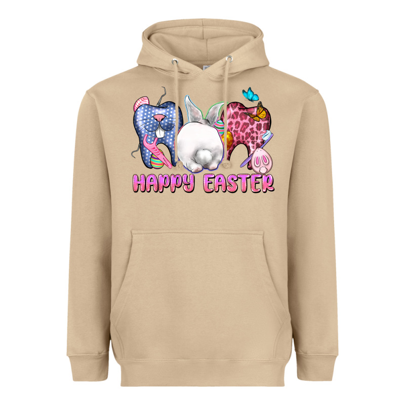 Happy Easter Dental Easter Day Heavyweight Hoodie by CowGirlArtShop | Teevron