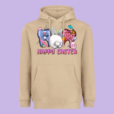 Happy Easter Dental Easter Day Heavyweight Hoodie Designed By Cowgirlartshop