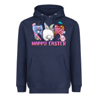 Navy Happy Easter Dental Easter Day Heavyweight Hoodie - CowGirlArtShop
