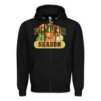 Black Pumpkin season Zipper Hoodie - NancyCooperArtShop
