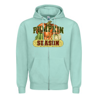 Seafoam Pumpkin season Zipper Hoodie - NancyCooperArtShop