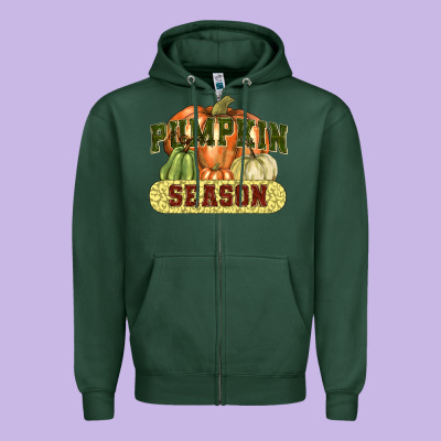 Pumpkin Season Zipper Hoodie Designed By Nancycooperartshop