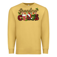 Antique Gold Grandma claus with christmas gift sock mother's Premium Sweatshirt - HowdyJamesFarm
