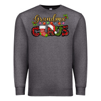 Charcoal Heather Grandma claus with christmas gift sock mother's Premium Sweatshirt - HowdyJamesFarm