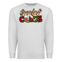 Dove Grey Grandma claus with christmas gift sock mother's Premium Sweatshirt - HowdyJamesFarm
