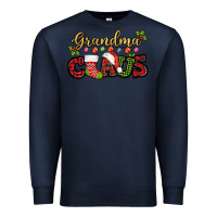Navy Grandma claus with christmas gift sock mother's Premium Sweatshirt - HowdyJamesFarm