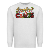 Oatmeal Heather Grandma claus with christmas gift sock mother's Premium Sweatshirt - HowdyJamesFarm