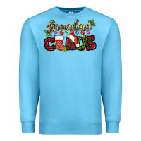 Ocean Blue Grandma claus with christmas gift sock mother's Premium Sweatshirt - HowdyJamesFarm