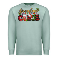Seafoam Grandma claus with christmas gift sock mother's Premium Sweatshirt - HowdyJamesFarm