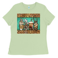 Matcha skeleton coffee cups Ladies Tee - Jasminsmagicworld