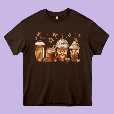 Melanin Afro Coffee Cups Heavy Core Tee Designed By Jasminsmagicworld