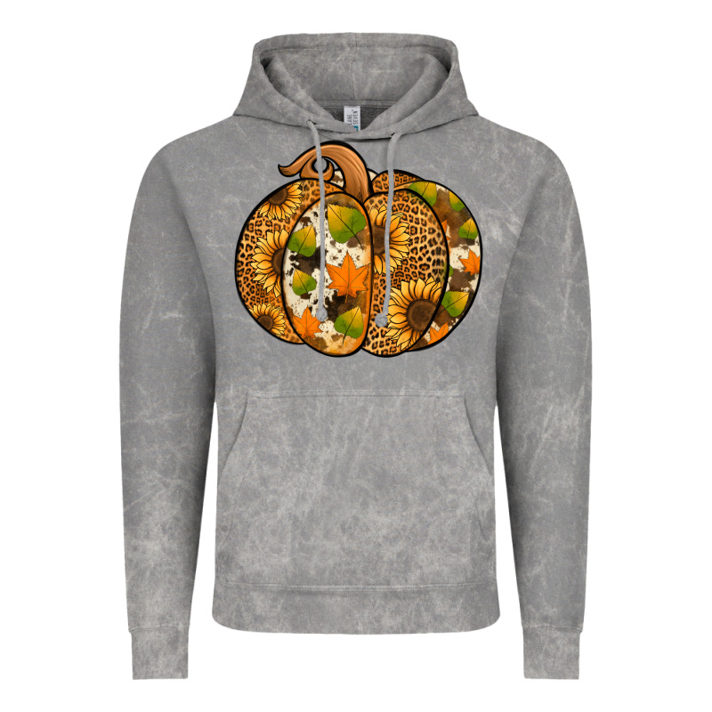 Leopard Cowhide Sunflower Pumpkin Vintage Hoodie by NancyCooperArtShop | Teevron